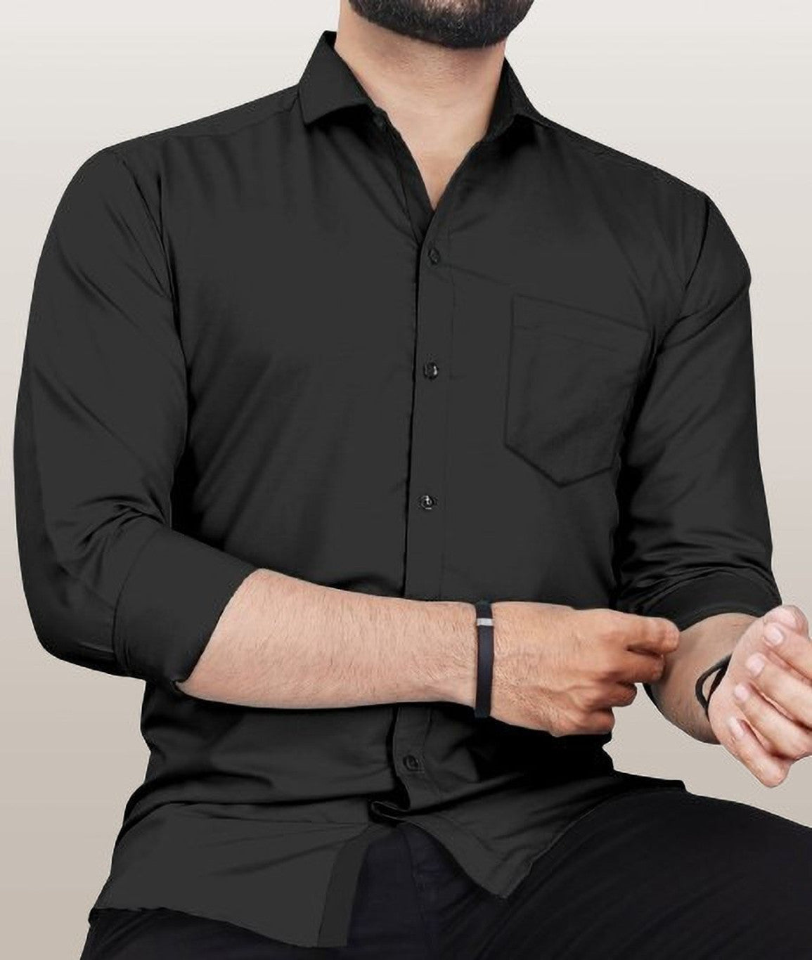 Urban Mono Plain Black Shirt